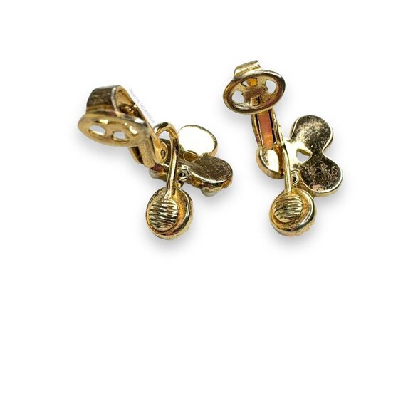 Crown Trifari Gold Tone AB Crystal Faux Pearl Bracelet Clip On Earring Set - Picture 16 of 16